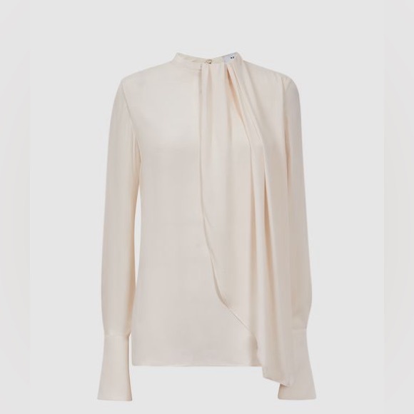 REISS PALOMA
PLEAT FRONT LONG SLEEVE BLOUSE Size 8 $225 - Picture 4 of 9